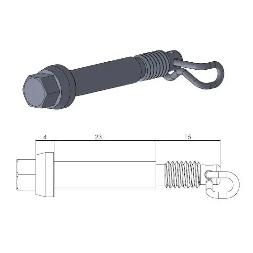[MI-30-5024] MINO :  ( 30-5024 ) Brake pad pin ktm-65-front