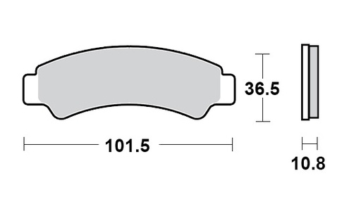 [MI-35-824-M] MINO Brake Pads Sinter , Fits :  ( 35-824 ) M0824M , CF Moto     (sintered metal )