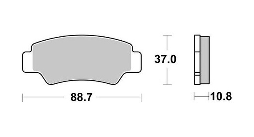 [MI-35-825-M] MINO Brake Pads Sinter , Fits :  ( 35-825 ) M0825M , CF Moto     (sintered metal )
