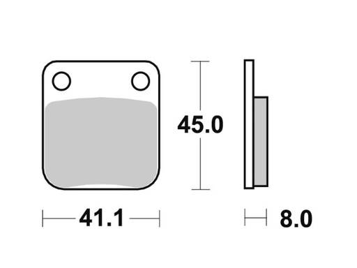 [MI-35-900-M] MINO Brake Pads Sinter , Fits :  ( 35-900 ) M0054M , KX 65 , YFM     (sintered metal )