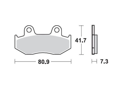 [MI-35-904-M] MINO : ( 35-904 ) M0092M  , Brake Pads Sinter , Fits : TRX (sintered metal ) Medium for Wet condition