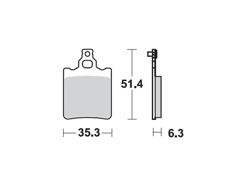 [MI-35-907-M] MINO : ( 35-907 ) M0060M  , Brake Pads Sinter , Fits : KTM 65     (sintered metal ) Medium for Wet condition