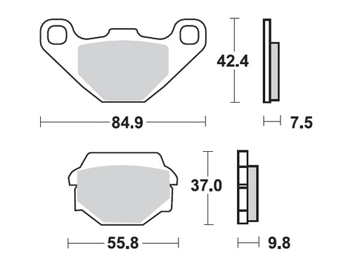 [MI-35-911-M] MINO : ( 35-911 ) M0067M  , Brake Pads Sinter , Fits : Husaberg     (sintered metal ) Medium for Wet condition