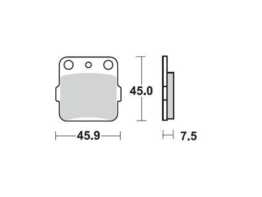 [MI-35-914-M] MINO Brake Pads Sinter , Fits :  ( 35-914 ) M0084M , KX 85 , YFM     (sintered metal )