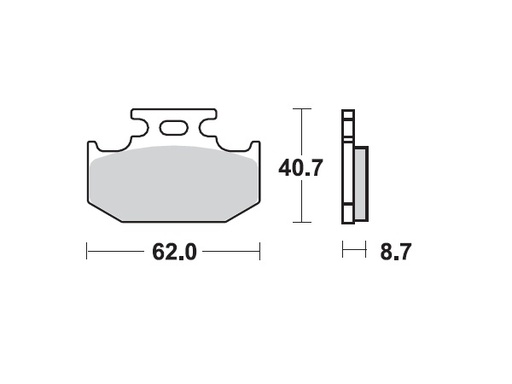 [MI-35-922-M] MINO : ( 35-922 ) M0152M  , Brake Pads Sinter , Fits : KLX (sintered metal ) Medium for Wet condition