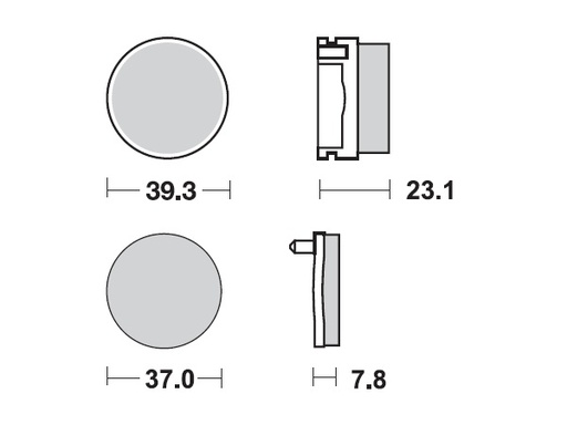 [MI-35-925-M] MINO : ( 35-925 ) M0155M  , Brake Pads Sinter , Fits : Yamaha     (sintered metal ) Medium for Wet condition