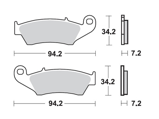 [MI-35-934-S] MINO : ( 35-934 ) M0185S   , Brake Pads Sinter , Fits : Honda Front (sintered metal ) Soft  for Dry conditions