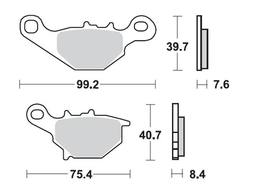 [MI-35-935-M] MINO : ( 35-935 ) M0230M  , Brake Pads Sinter , Fits : RM 85      (sintered metal ) Medium for Wet condition