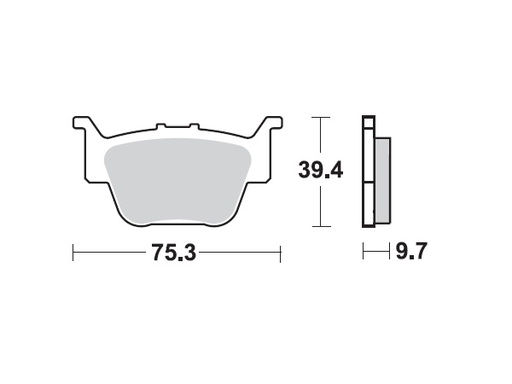 [MI-35-951-M] MINO Brake Pads Sinter , Fits :  ( 35-951 ) M0373M , Honda     (sintered metal )-Medium,Wet condition