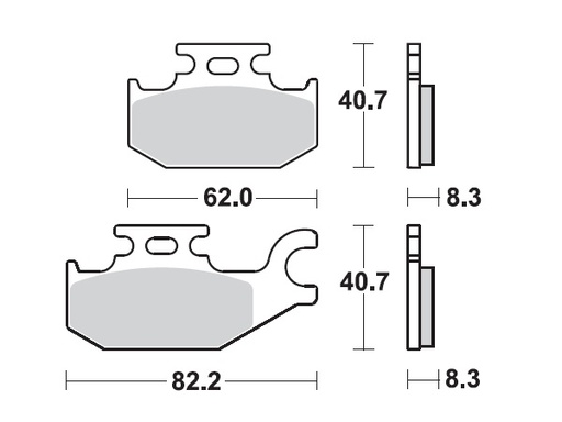 [MI-35-957-M] MINO : ( 35-957 ) M0413M  , Brake Pads Sinter , Fits : Suzuki     (sintered metal ) Medium for Wet condition