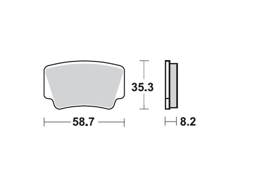 [MI-35-966-M] MINO : ( 35-966 ) M0463M  , Brake Pads Sinter , Fits : KTM Rear   (sintered metal ) Medium for Wet condition