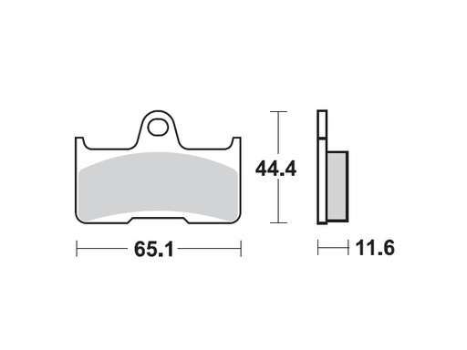 [MI-35-981-M] MINO Brake Pads Sinter , Fits :  ( 35-981 ) M0344M , Yamaha     (sintered metal )-Medium,Wet condition
