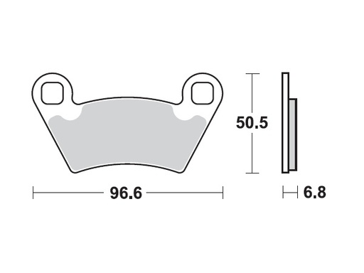 [MI-35-982-M] MINO : ( 35-982 ) M0354M  , Brake Pads Sinter , Fits : Polaris    (sintered metal ) Medium for Wet condition