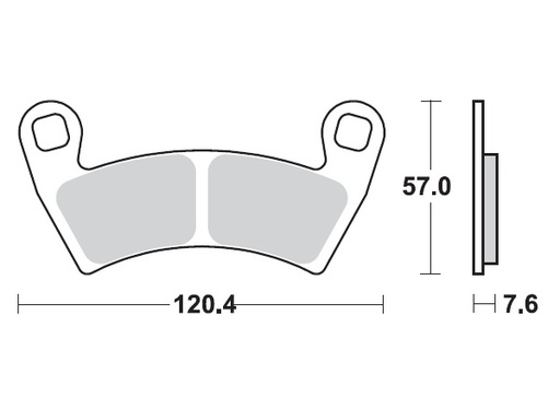 [MI-35-984-M] MINO : ( 35-984 ) M0452M  , Brake Pads Sinter , Fits : Polaris    (sintered metal ) Medium for Wet condition
