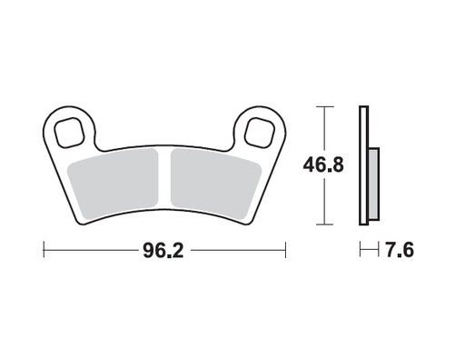 [MI-35-985-M] MINO : ( 35-985 ) M0456M  , Brake Pads Sinter , Fits : Polaris    (sintered metal ) Medium for Wet condition