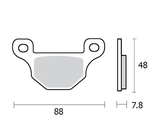 [MI-35-987-M] MINO Brake Pads Sinter , Fits :  ( 35-987 ) M0481M Suzuki     (sintered metal )-Medium,Wet condition