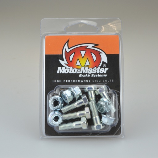 [12005] Moto-Master :  Set of bolts M6x19 hexagon head + M6 steel locking nut (6pcs)
