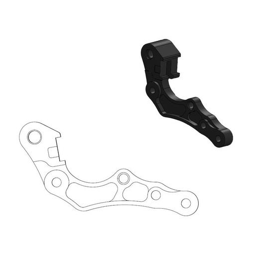[211125] Moto-Master: Adapter | Front | For Ø270mm | Black | GasGas