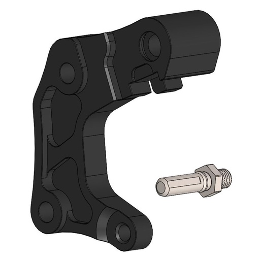 [211152] Moto-Master : Adapter | Front | Left | For Ø320mm | Black | Yamaha: Tenere