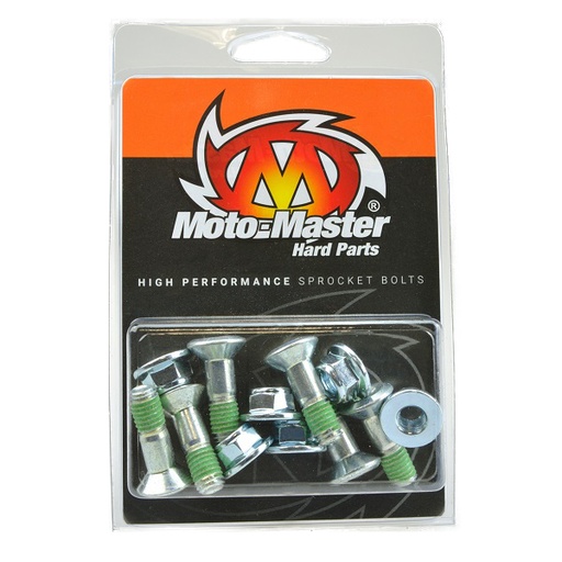 [213069] Moto-Master :  Euro sprocket bolt kit: 6x M8-26mm Torx head bolt, thread patch pre-applied. 6xM8-Flanged Fuji lock nut