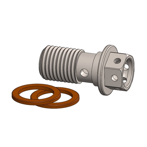 [213119] Moto-Master : Banjo bolt | M10x1.25 |Race drilled | 2 washers