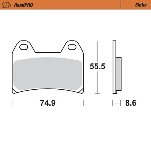 [404301] Moto-Master : Brake pad RoadPro | Sinter front