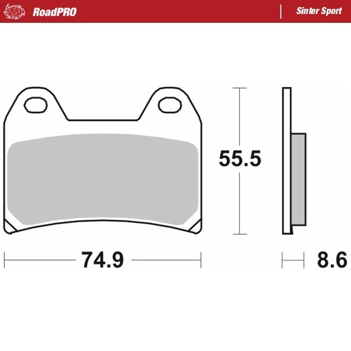 [404305] Moto-Master :  Brake pad RoadPRO Sinter Sport