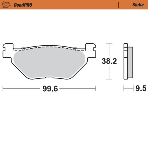 [405802] Moto-Master : Brake pad RoadPro | Sinter rear