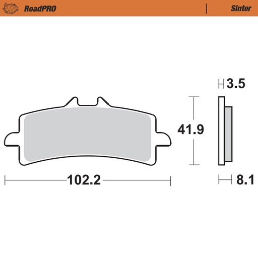 [407001] Moto-Master: Brake pad RoadPro | Sinter front