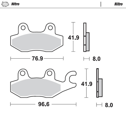 [92621] Moto-Master : Brake pad MX | Nitro