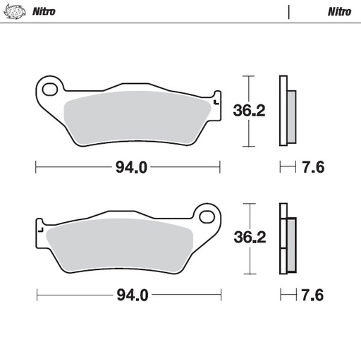 [93021] Moto-Master : Brake pad MX | Nitro