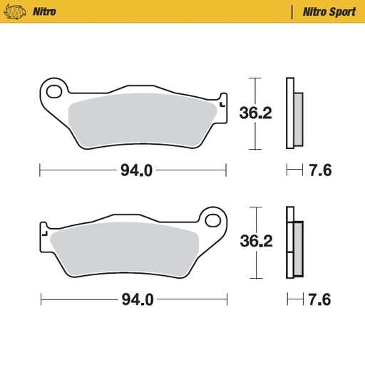 [93022] Moto-Master : Brake pad MX | Nitro Sport