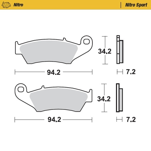 [93422] Moto-Master : Brake pad MX | Nitro Sport