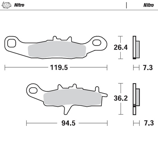 [93921] Moto-Master : Brake pad MX | Nitro