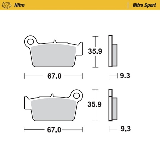 [94522] Moto-Master : Brake pad MX | Nitro Sport
