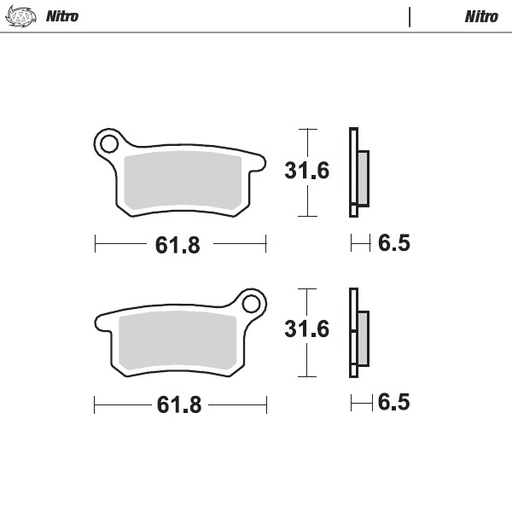 [94621] Moto-Master : Brake pad MX | Nitro