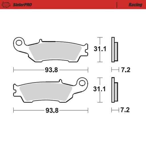 [94911] Moto-Master : Brake pad MX | Racing