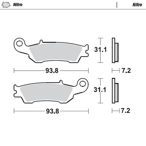 [94921] Moto-Master : Brake pad MX | Nitro