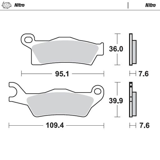[98821] Moto-Master: Brake pad MX | Nitro