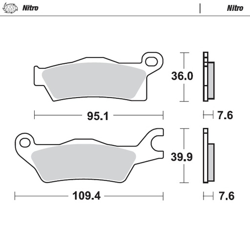 [98921] Moto-Master : Brake pad MX | Nitro