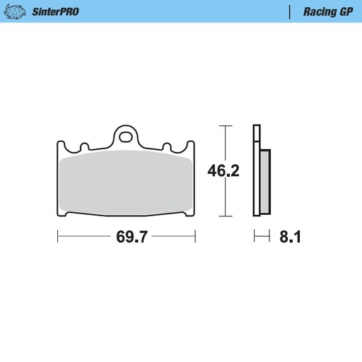 [99912] Moto-Master : Brake pad MX | Racing GP | Fits: SMR Supermoto Racing Caliper