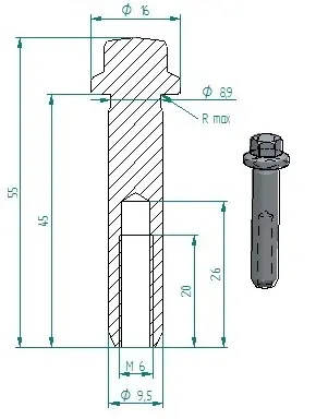 [MI-10-1020-6] MINO : ( 10-1020 ) Treadded Busch KTM Freeride E set 4 pc  (Silver)