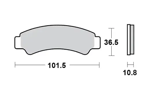 [MI-35-824-M] MINO : ( 35-824 ) M0824M  , Brake Pads Sinter , Fits : CF Moto    (sintered metal ) Medium for Wet condition