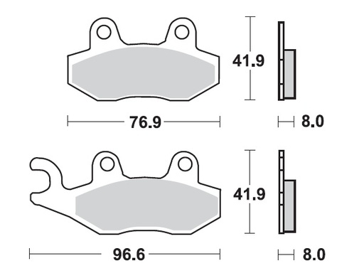 [MI-35-919-M] MINO : ( 35-919 ) M0135M  , Brake Pads Sinter , Fits : RM | WR    (sintered metal ) Medium for Wet condition