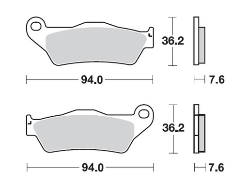 [MI-35-930-M] MINO : ( 35-930 ) M0181M   , Brake Pads Sinter , Fits : KTM Front (sintered metal ) Medium for Wet condition