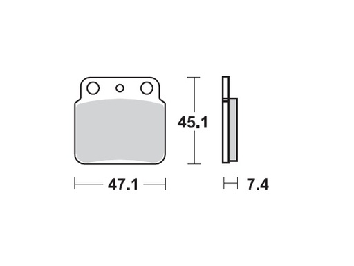 [MI-35-952-M] MINO Brake Pads Sinter , Fits :  ( 35-952 ) M0137M , Kawasaki     (sintered metal )-Medium,Wet condition