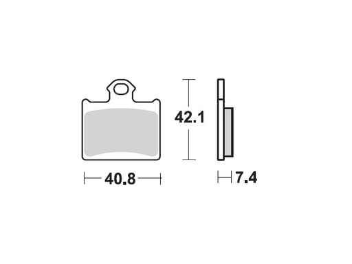 [MI-35-967-M] MINO Brake Pads Sinter , Fits :  ( 35-967 ) M0602M , KTM Rear     (sintered metal )-Medium,Wet condition