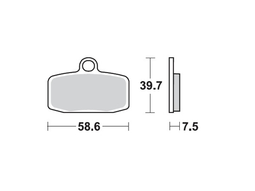 [MI-35-974-M] MINO : ( 35-974 ) M0612M  , Brake Pads Sinter , Fits : KTM Front  (sintered metal ) Medium for Wet condition