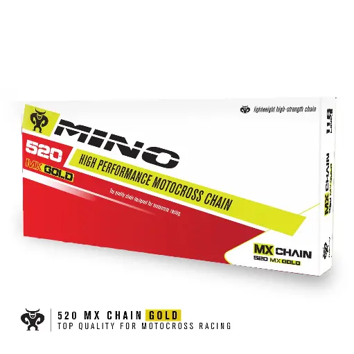[MI-29-5201] MINO : 520 MX Gold Chain 118 Links , gold 